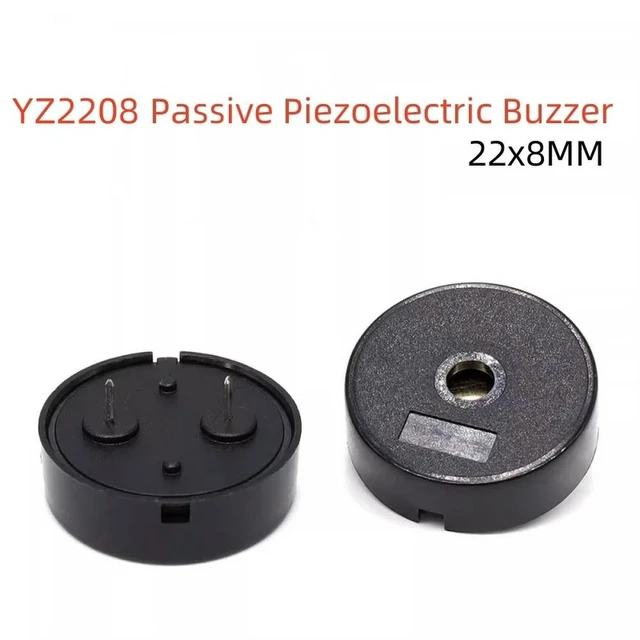 Alt view image 3 of 4 - 10PCS YZ2208 Passive Piezoelectric Buzzer Frequency 4KHZ Foot Distance 10mm22*8mm AC Spring Pin Buzzer
