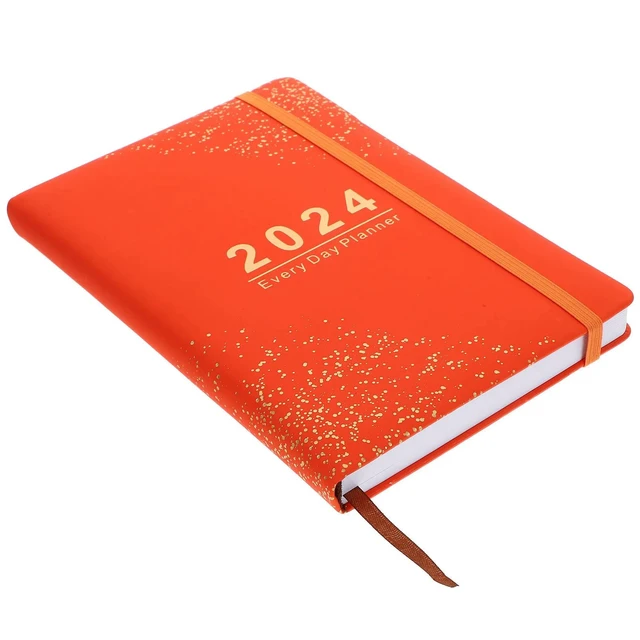 Alt view image 6 of 6 - 2024 Schedule Notebook English Agenda Notepad Wear Resistant Office Supply Daily Planner Organizer for Time Management and Habit