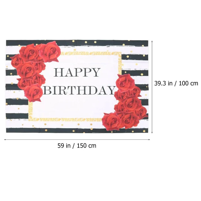 Alt view image 5 of 6 - 1Pcs Romantic Red Rose Design Birthday Photo Background Fabric Ideal for Store Work Room Photography Props Scene Layout Decor