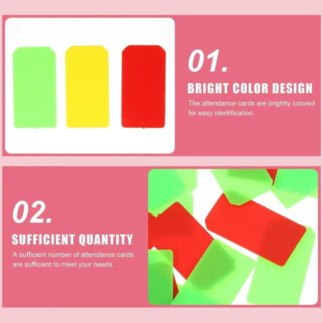 Alt view image 6 of 6 - 50Pcs Attendance Cards Time Check Kindergarten Sign-in Cards Morning Classroom Attendance Chart School Supply Sign-in Card