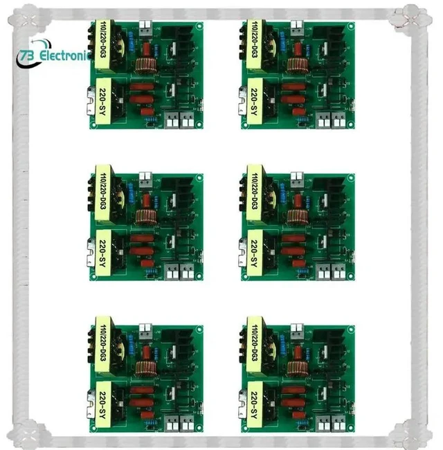 Alt view image 4 of 6 - 6X 220V 40Khz Support 150W Ultrasonic Cleaner Circuit Board Motherboard