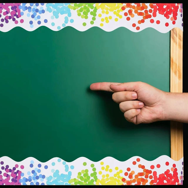 Alt view image 6 of 6 - Colorful Dots Border Trim Roll for Bulletin Boards Blackboard Classroom Decor Wall Door Locker Decoration DIY School Home Use