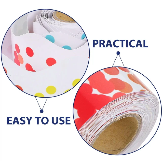 Alt view image 5 of 6 - Colorful Dots Border Trim Roll for Bulletin Boards Blackboard Classroom Decor Wall Door Locker Decoration DIY School Home Use