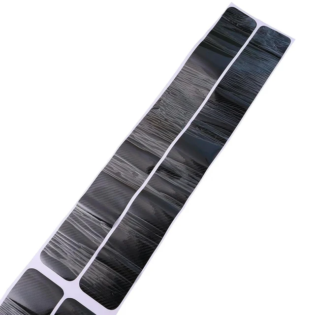Alt view image 4 of 6 - 1Set Carbon Fiber Door Edge Protector Sticker Black Heavy Duty Scuff Oil Water Auto Body Protection Film