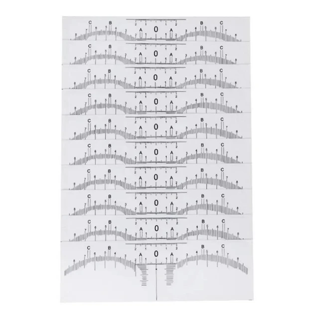 Alt view image 6 of 6 - 10Pcs Eyebrow Ruler High Durability Soft Bendable Brow Stencil Guide for Makeup Artists Beginners Eyebrow Shape Length Placement