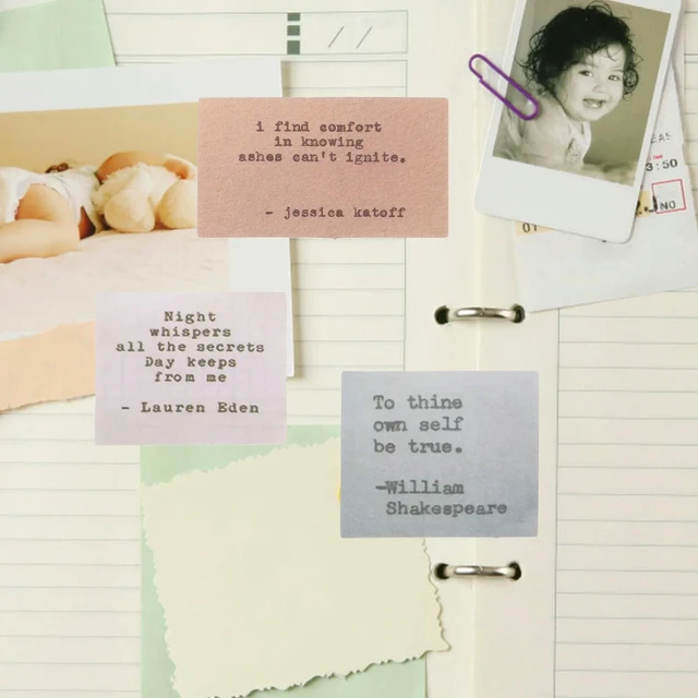 Alt view image 6 of 6 - 60Pcs Inspirational Quote Stickers Vintage Motivational Words Scrapbooking DIY Planner Journal Decals Journaling Stickers