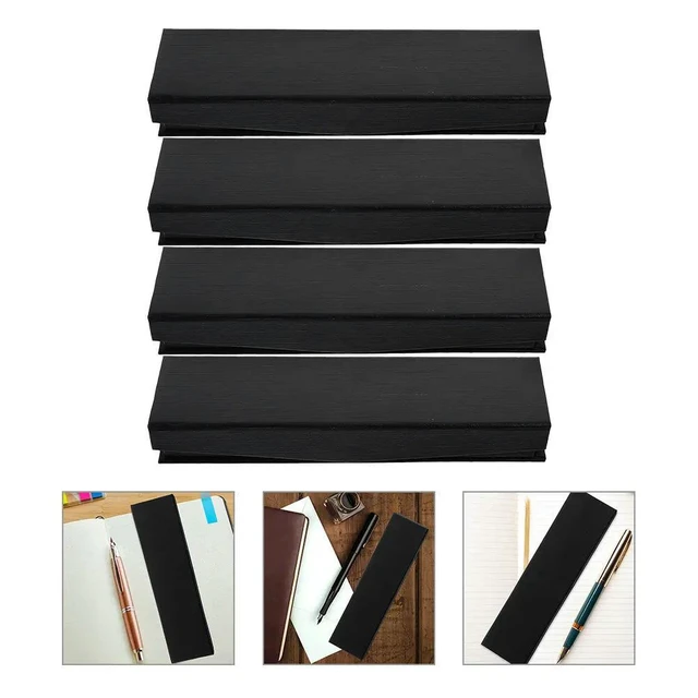 Alt view image 4 of 6 - 4Pcs Elegant Pen Gift Box Fine Workmanship Cloth Pen Case for Fountain Pens Empty Presentation Box Ceremony Business Use