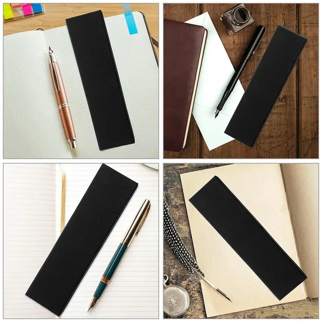 Alt view image 6 of 6 - 4Pcs Elegant Pen Gift Box Fine Workmanship Cloth Pen Case for Fountain Pens Empty Presentation Box Ceremony Business Use