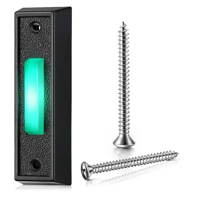 Alt view image 4 of 6 - 1PCS Wired Doorbell Button with LED Light, Replacement Of Doorbell Ring Button, Wall Mounted Door Opener Switch