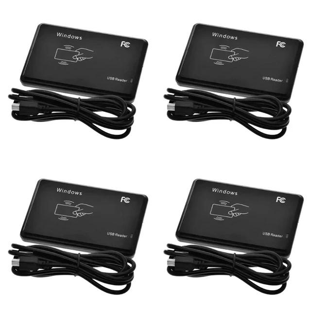 Alt view image 6 of 6 - 4X USB RFID Reader 125Khz EM4100 ID Contactless Sensitivity Card Reader TK4100 Support Window System RFID