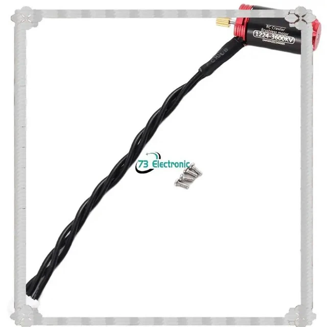 Alt view image 6 of 6 - Replacement For Axial SCX24 RC 1/18 1/24 Crawler Car Brushless Outrunner Motor- 1224 3600KV Brushless Motor