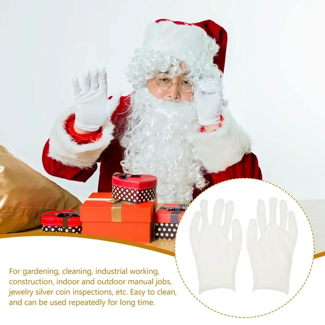 Alt view image 6 of 6 - 12Pair Cotton Gloves White Lightweight Stretchy Work Gardening Industrial Protective Safety Gloves One Size Fits Most