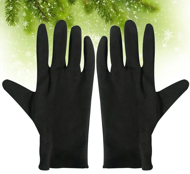 Alt view image 6 of 6 - 12Pairs Cotton Protective Gloves Lightweight Work Gloves for Industrial Gardening Cleaning Fingerprint-Free Use