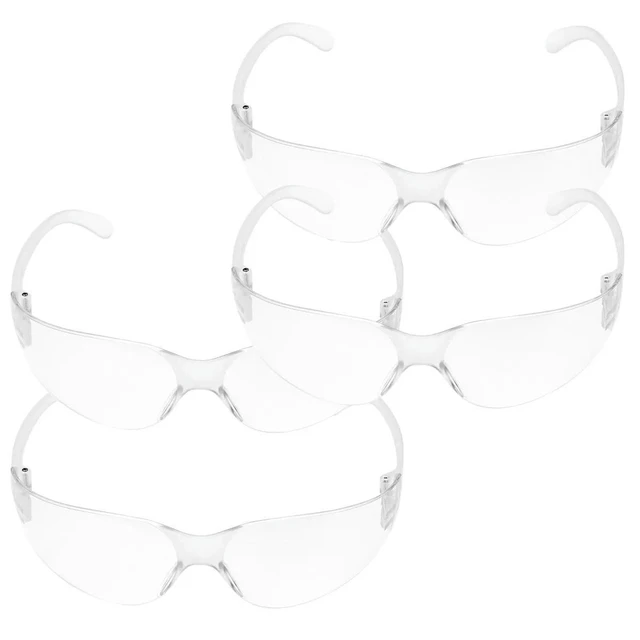 Alt view image 4 of 6 - 4Pcs Protective Anti-Spittle Glasses Eye Protector Transparent Lens Smooth Dust Wind Shield for Adults or Safety