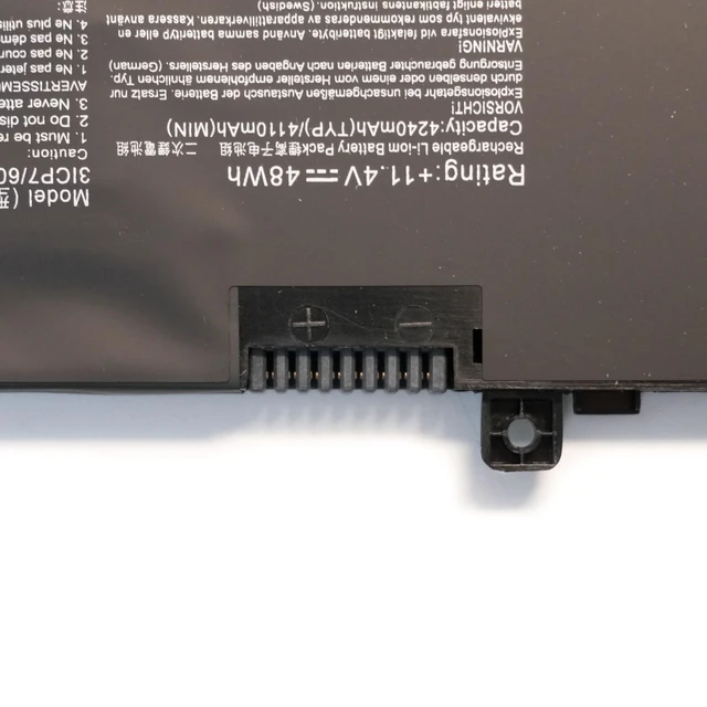 Alt view image 4 of 7 - B31N1535 3ICP7/60/80 0B200-02020000 Laptop Battery Replacement for Asus ZenBook UX310 UX310UA UX310UQ UX310UF UX410 UX410UA UX3410UA UX410UQ U4000U U400UQ UX410UF RX310U FB097T FC062T(11.4V 48Wh)