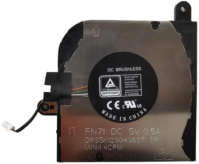 Main image of Laptop CPU Cooling Replacement Fan for Dell Latitude 14 5420 E5420 Series, 5V 4PIN DFS5K12304363T FN71 0HX40M