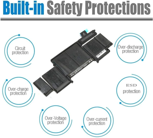 Alt view image 4 of 5 - HBFVG A1582 A1502 Laptop Battery Replacement for MacBook Pro Battery 13 inch Retina Early 2015 Mid 2014 Late 2013 MacBoo Pro 11,1 12,1 MacBook Pro A1502 A1493 A1582(11.34V 71.8Wh)