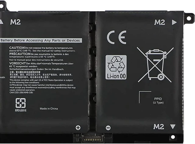 Alt view image 3 of 4 - Hubei JK6Y6 C5KG6 CF5RH H5CKD Laptop Battery Replacement for Dell Latitude 3410 3510 Vostro 5300 5401 5501 Inspiron 5300 5401 5408 5501 5508 5400 7405 7300 7500 2-in-1 Silver Series(11.25V 40Wh)