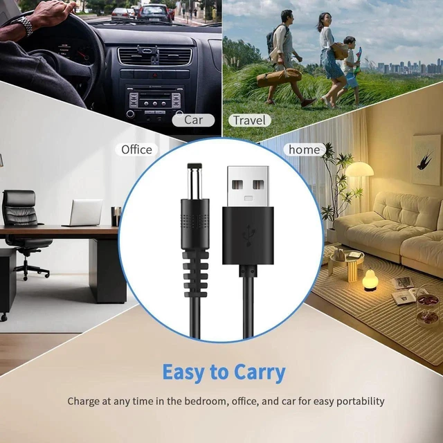 Alt view image 3 of 7 - Universal Charger Power Core, 5V USB to DC 5.5x2.1mm Charging Cable with 11 Multi Connectors, Micro USB/Type C/Mini USB & Multiple DC Tips, 3.3FT Universal Power Cord