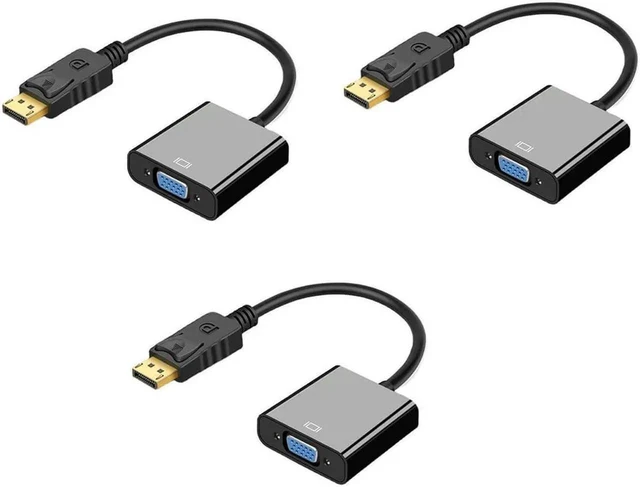 Main image of 3 PCS DisplayPort to VGA Adapter, 1080P@60Hz DP Male to Female Converter, Support 2048 x 1152@60Hz Resolution