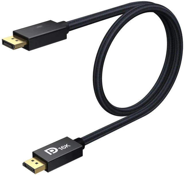 Main image of 3.3FT Short DisplayPort 2.1 Cable, 16K DP Cable Support 16K@60Hz 8K@120Hz 4K@240Hz/165Hz, HDR HDCP 2.2 3D ARC High Speed Gaming Display Port Cable for Monitor TV PC Laptop
