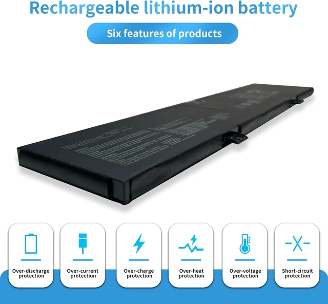 Alt view image 4 of 5 - C41N2101 Laptop Battery Replacement for ASUS ROG Zephyrus G14 GA402 GA402R GA402RJ GA402NI GA402NJ GA402NV TUF Dash F15 FX517 FX517ZC FX517ZE Zenbook Pro 14 UM6702RA UX8402ZA Series(15.48V 76Wh)
