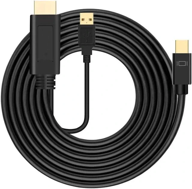 Alt view image 3 of 5 - HDMI to Mini DisplayPort Cable Adapter 6FT, 4K UHD HDMI to Mini DP Converter Cord for Switch, PS5/PS4, Xbox, Mac Mini, PC to Monitor