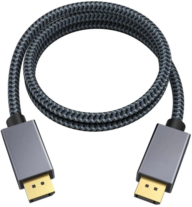 Main image of 3FT/1M DisplayPort Cable, DP to DP High Speed Cord Support 4K@60Hz 2K@165Hz 2K@144Hz, Gaming Display Port Cable for PC Laptop TV Monitor