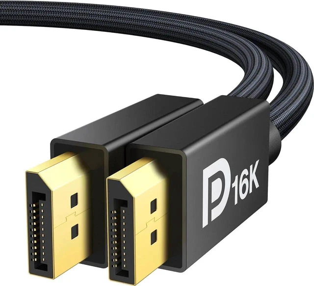 Main image of 6.6FT DisplayPort 2.1 Cable, 16K@60Hz 8K@120Hz 4K@240Hz High Speed DP Cable, Support HDR10 HDCP DSC 1.2a, Compatible with RTX 4090 AMD 7900 Graphics Card PC TV Gaming Monitor