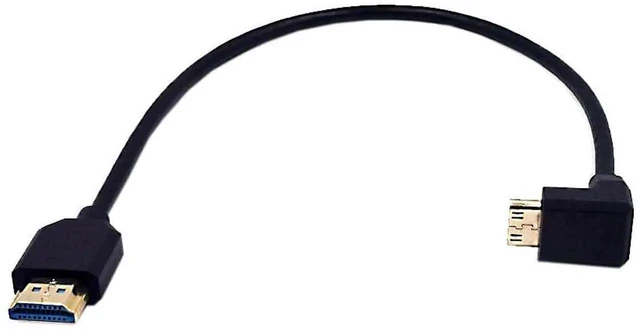 Main image of 1FT 8K Mini HDMI to HDMI 2.1 Cable, 48Gbps Up Angle Mini HDMI to Straight HDMI Male Cable, Supports 8K@60Hz 4K@120Hz HDR 3D for Xbox PS4 PS5 TV Switch
