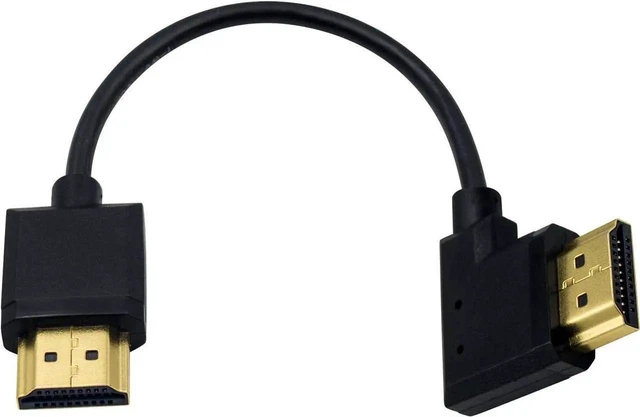Main image of 4K 90 Degree Left Angled HDMI Cable 6inch/15cm, Ultra Thin HDMI 2.0 Male to Male Cord for 3D 4K Ultra HD TV Stick TV Monitor Laptop