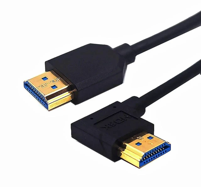 Alt view image 4 of 6 - 4ft Coiled 8K@60Hz HDMI 2.1 Cable, 90° Left Angle Male to Male Spiral Cord, Ultra HD 48Gbps Shielded Cable