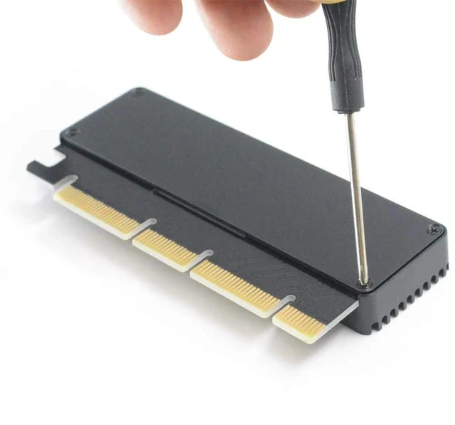 Alt view image 4 of 6 - M.2 NVMe Key M to PCIe x4/x8/x16 Adapter Card with Heatsink, Support 2230 2242 2260 2280 M.2 SSD