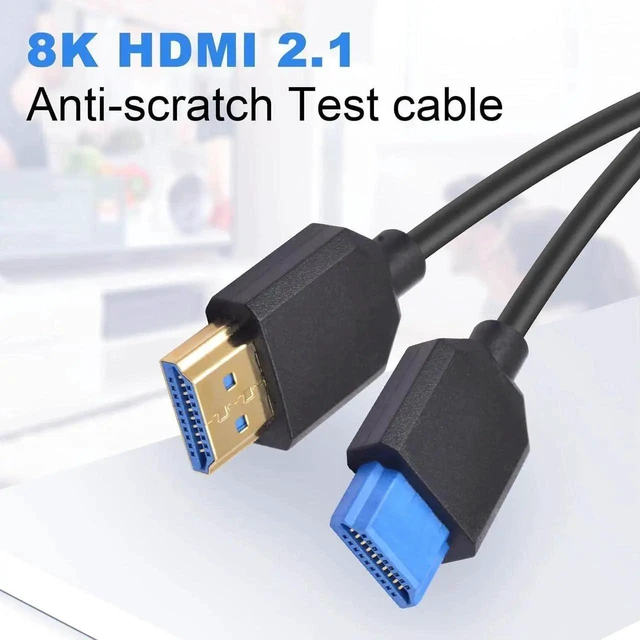 Alt view image 7 of 7 - 8K HDMI Cable 3.3ft/1M, 48Gbps Ultra-Thin HDMI 2.1 Cord, Standard HDMI Male to Male Cable Supports 8K@60Hz 3D HDR for TV, Xbox, Monitor, PC