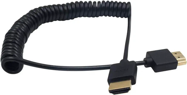 Alt view image 2 of 5 - 4K Coiled HDMI Cable 6FT/1.8M, High Speed HDMI Male to Male Extender Cable for 3D / 4K UHD TV Stick, Monitor, Laptop
