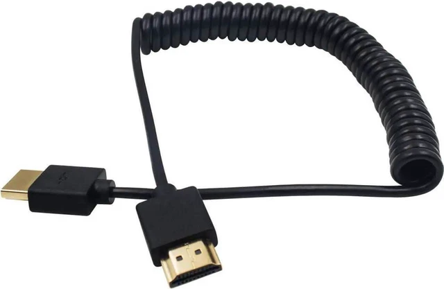 Alt view image 5 of 5 - 4K Coiled HDMI Cable 6FT/1.8M, High Speed HDMI Male to Male Extender Cable for 3D / 4K UHD TV Stick, Monitor, Laptop