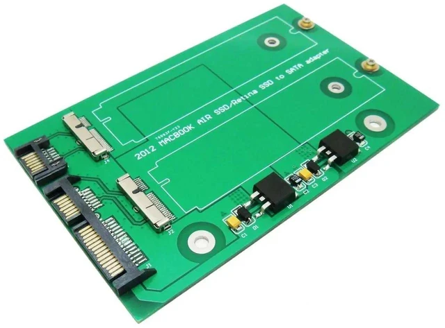 Alt view image 3 of 3 - Dual 26-Pin to SATA Adapter Card for 2012 MacBook Pro Retina & MacBook Air SSD