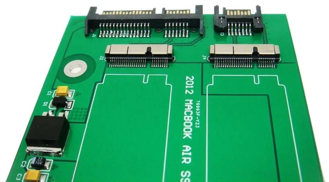 Alt view image 2 of 3 - Dual 26-Pin to SATA Adapter Card for 2012 MacBook Pro Retina & MacBook Air SSD