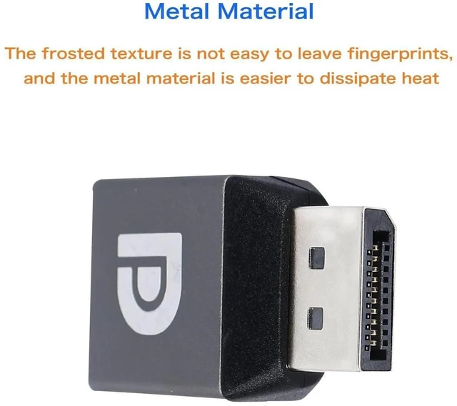 Alt view image 6 of 6 - DP 1.4 Male to Female DisplayPort Extension Coupler 4K@120Hz 8K@60Hz High Speed Expansion Adapter Connector