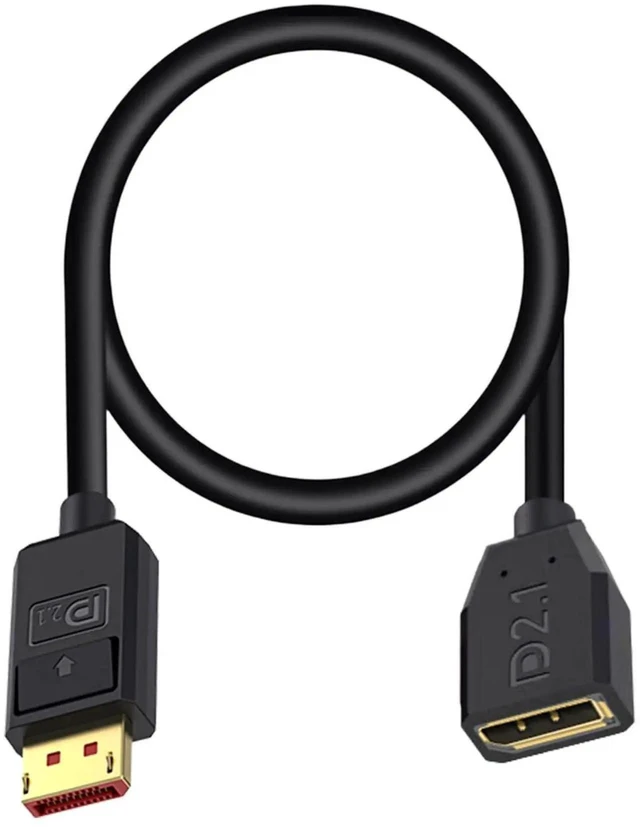 Main image of 1.5FT DisplayPort 2.1 Extension Cable Male to Female 54Gbps Support 16K 8K 4K High Refresh Rate HDR HDCP DSC 1.2a for Gaming Monitor