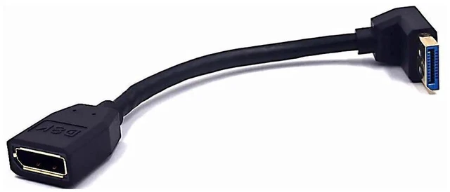 Main image of 5.9 Inch DisplayPort 1.4 Extension Cable, 90° Down Angle Male to Female DP Extender Cord, Supports 8K@60Hz 4K@144Hz UHD