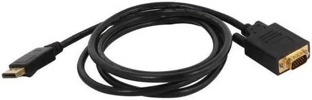 Alt view image 2 of 2 - 6 FT DisplayPort to VGA Cable, Male to Male Black DP to VGA Cord for PC Laptop Monitor Projector HDTV