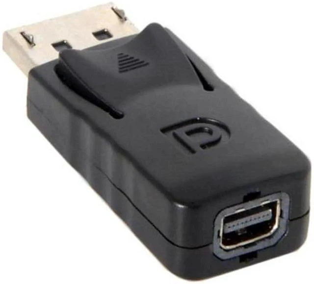 Main image of Black DisplayPort Male to Mini DisplayPort Female Adapter, DP to Mini DP Converter for HDTV Monitor Displays
