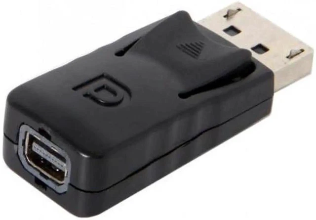 Alt view image 7 of 7 - Black DisplayPort Male to Mini DisplayPort Female Adapter, DP to Mini DP Converter for HDTV Monitor Displays