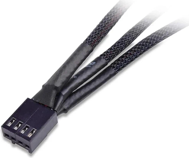 Alt view image 6 of 7 - 2-Pack 3 Way 4 Pin PWM Fan Splitter Cable, 12 Inch 1-to-3 PWM Fan Power Splitter and 4 Pin Fan Extension Cable for PC Case Cooling