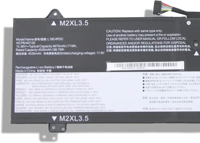 Alt view image 2 of 3 - HBFVG L19L4PDC L19C4PDC L19M4PDC 5B10Z26479 SB10Z26481 5B10Z26482 Laptop Battery Replacement for Lenovo Ideapad Yoga 7i 2020 2021 2022 7-14ITL5 7-15ITL5 7-14ACN6 7-14ARB7 Series(15.36V 71Wh)