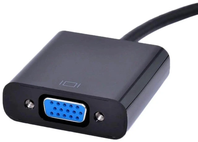 Alt view image 4 of 7 - 1080P HDMI to VGA Converter Adapter, HDMI Male to 15 Pin D-SUB VGA Female Video Cable with Built-in Chipset, Compatible with PC DVD HDTV PS3 Projector, Black