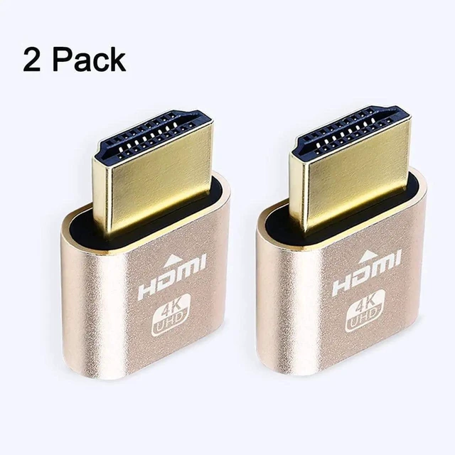 Alt view image 4 of 7 - 4K HDMI Dummy Plug Display Emulator 2 Pack, Fit-Headless Virtual Display Adapter 4K/2K/1080P for Windows Mac OSX Linux PC Desktop