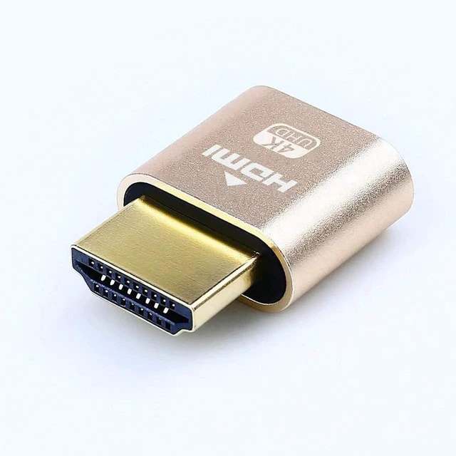 Alt view image 5 of 7 - 4K HDMI Dummy Plug Display Emulator 2 Pack, Fit-Headless Virtual Display Adapter 4K/2K/1080P for Windows Mac OSX Linux PC Desktop