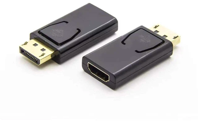Alt view image 4 of 4 - 2-Pack DisplayPort to HDMI Adapter, DP to HDMI Male to Female Converter 4K@30Hz 3840x2160P Gold-Plated for Computer, Laptop, PC, Monitor, HDTV, Projector
